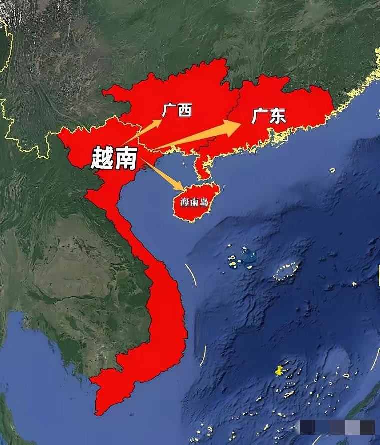 海南岛新发现，早起的鸟儿有虫吃，当我们无意中看这张地图，海南岛广东、广西、越南，
