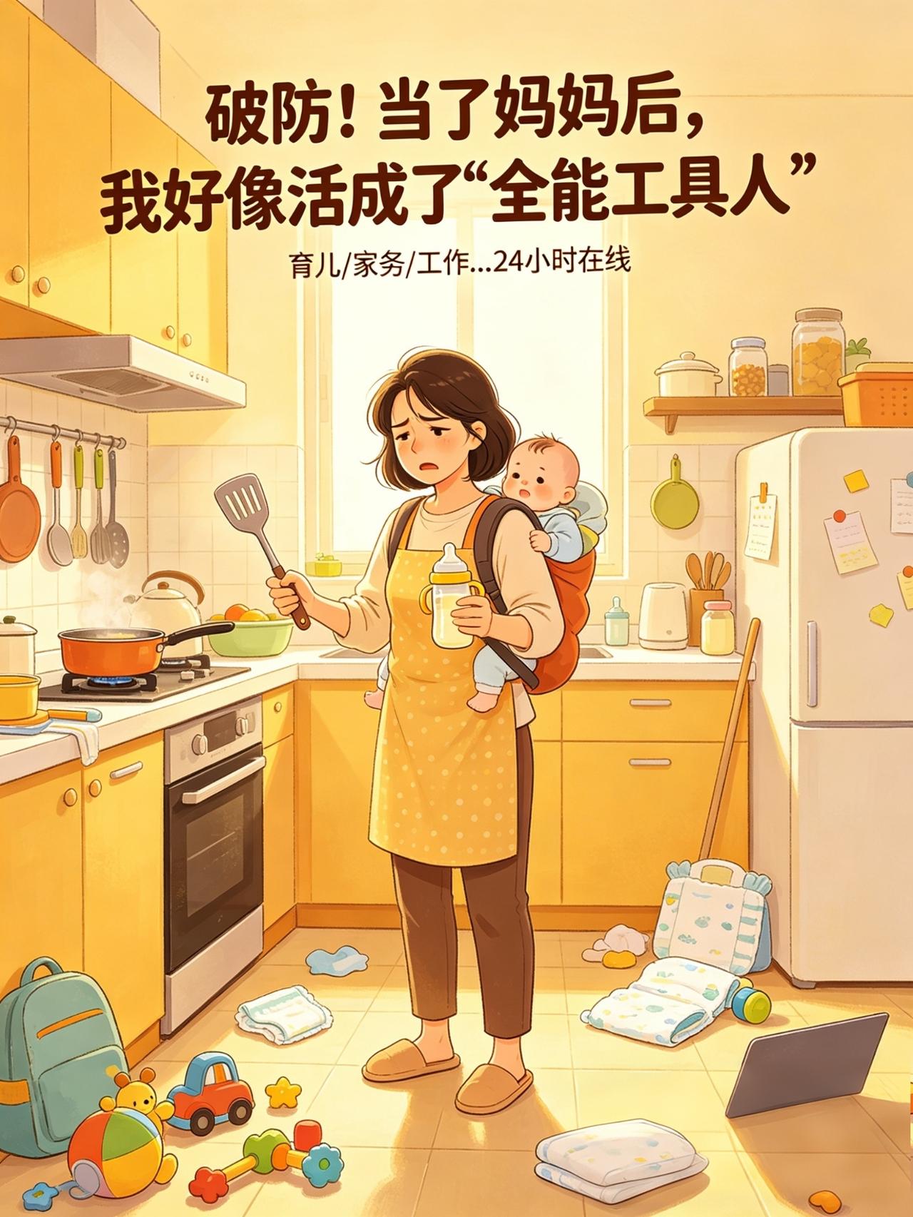 破防！当了妈妈后，我好像活成了“全能工具人”刷到一段评论瞬间红了眼，原来这