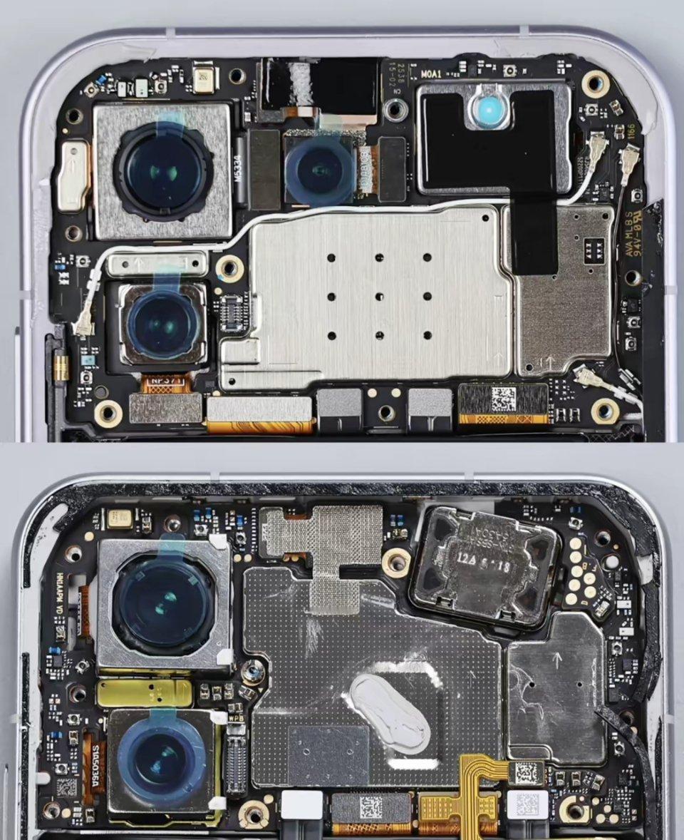 红米K90内部主板区域和荣耀WIN相比，谁的做工更精细，谁更舍得下成本呢