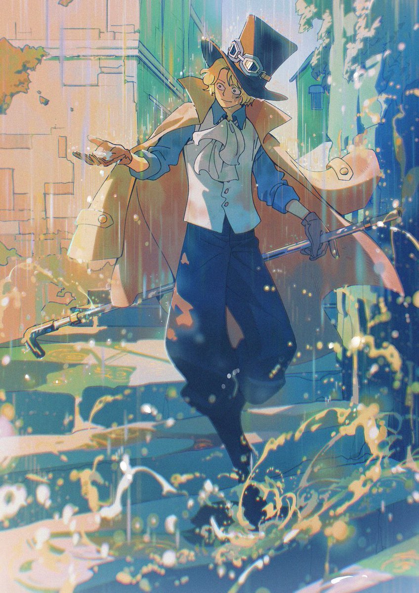 海贼王海贼王二哥生贺图好好看！！生日快乐萨博！