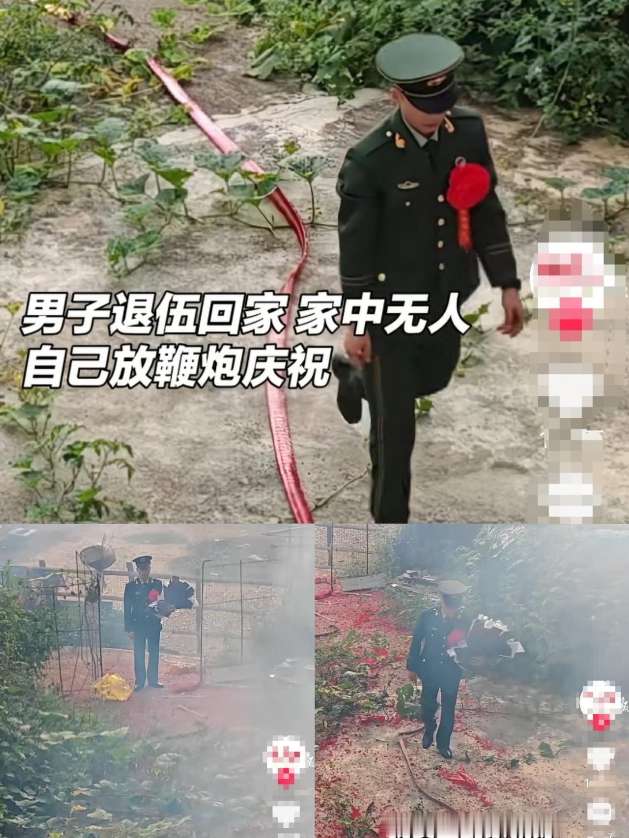 致敬🫡军人他推开家门，杂草已长到腰间。这个退伍军人没有抱怨