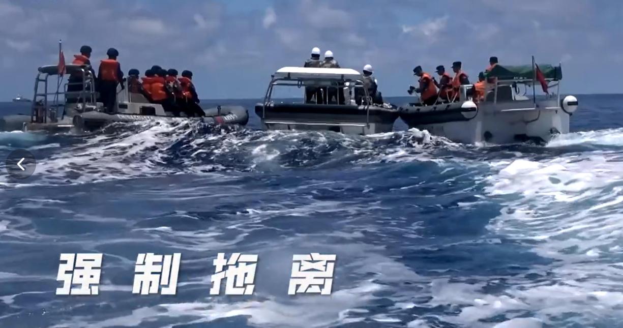 剑指马雷德山号？中方在黄岩岛演练夺船拖船，菲律宾这下彻底慌了！ 菲律宾可能还