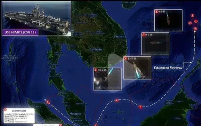 尼米兹航母南海秀场：全程AIS开启，演绎'无害航行'的艺术