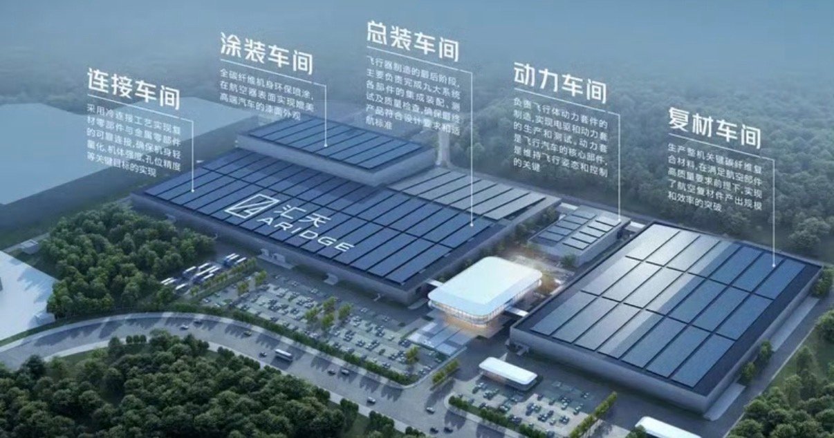 【小鹏汇天飞行汽车量产工厂试产首台陆地航母飞行器下线】11月3日，小鹏汇天飞行