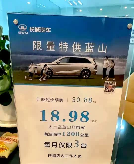 长城汽车老魏有没有双标我不知道，但是魏牌蓝山这个价格绝对是买不到的，WEY蓝山定