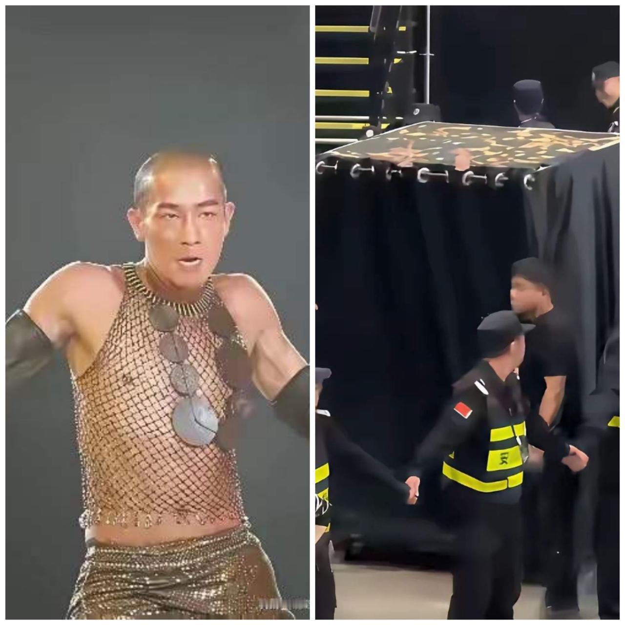 现在全网最后悔的人，估计就是陈小春了。他今年59岁了，光着膀子站在舞台