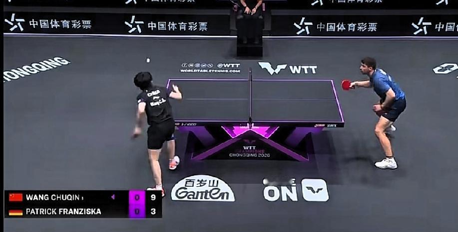 赢了！碾压式胜利！恭喜楚钦晋级八强！王楚钦3-1弗朗西斯卡，晋级！比分：11-3