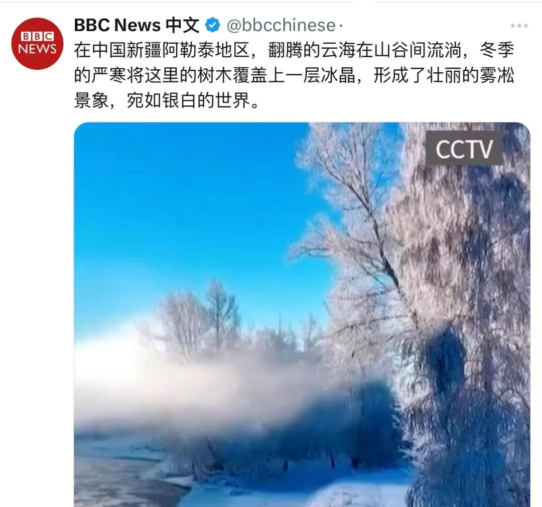 BBC连CCTV的水印都没有去掉，直接就将CCTV的图片给拿来用了。特朗普要是