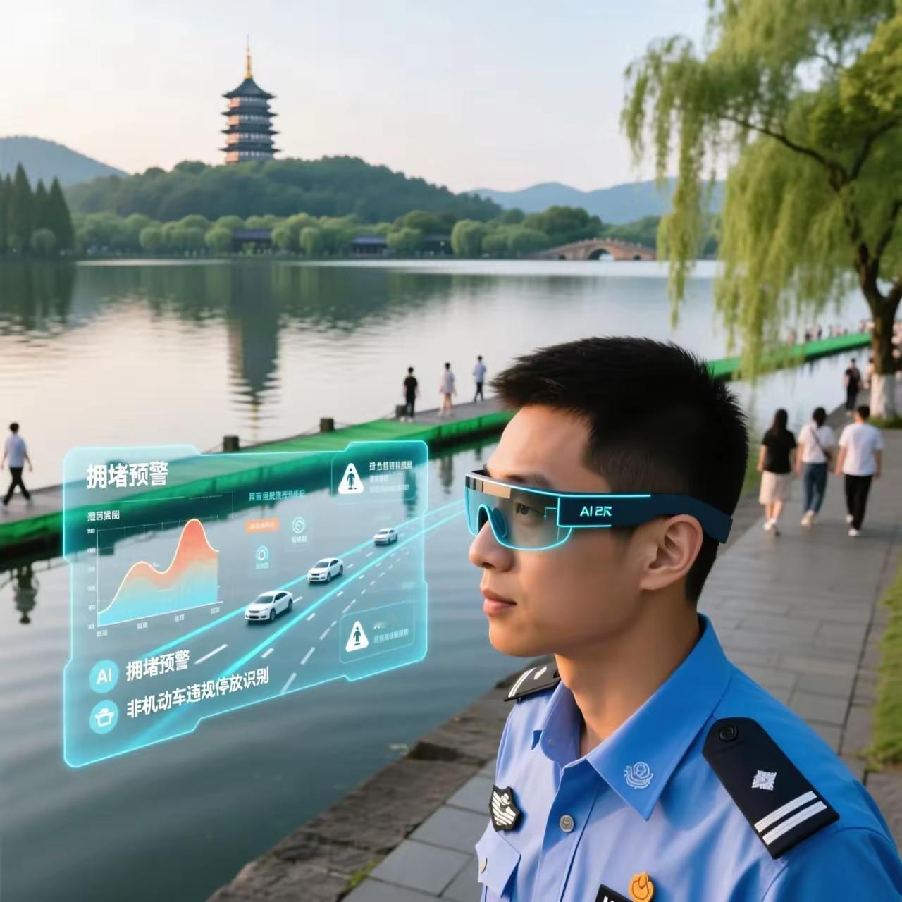 西湖交警的“透视眼”火了！堵车半小时变十分钟，科技藏着什么玄机？国庆去西湖的