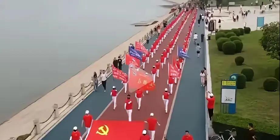 辽宁这个暴走团的胆子也太大了吧？竟然敢用党旗壮威！请问，党旗、国旗个人可以随便使