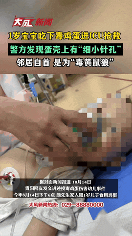 太痛心！贵州贵阳，男子在家门口捡到一枚鸡蛋，以为是自家母鸡下的，就给一岁宝宝吃了