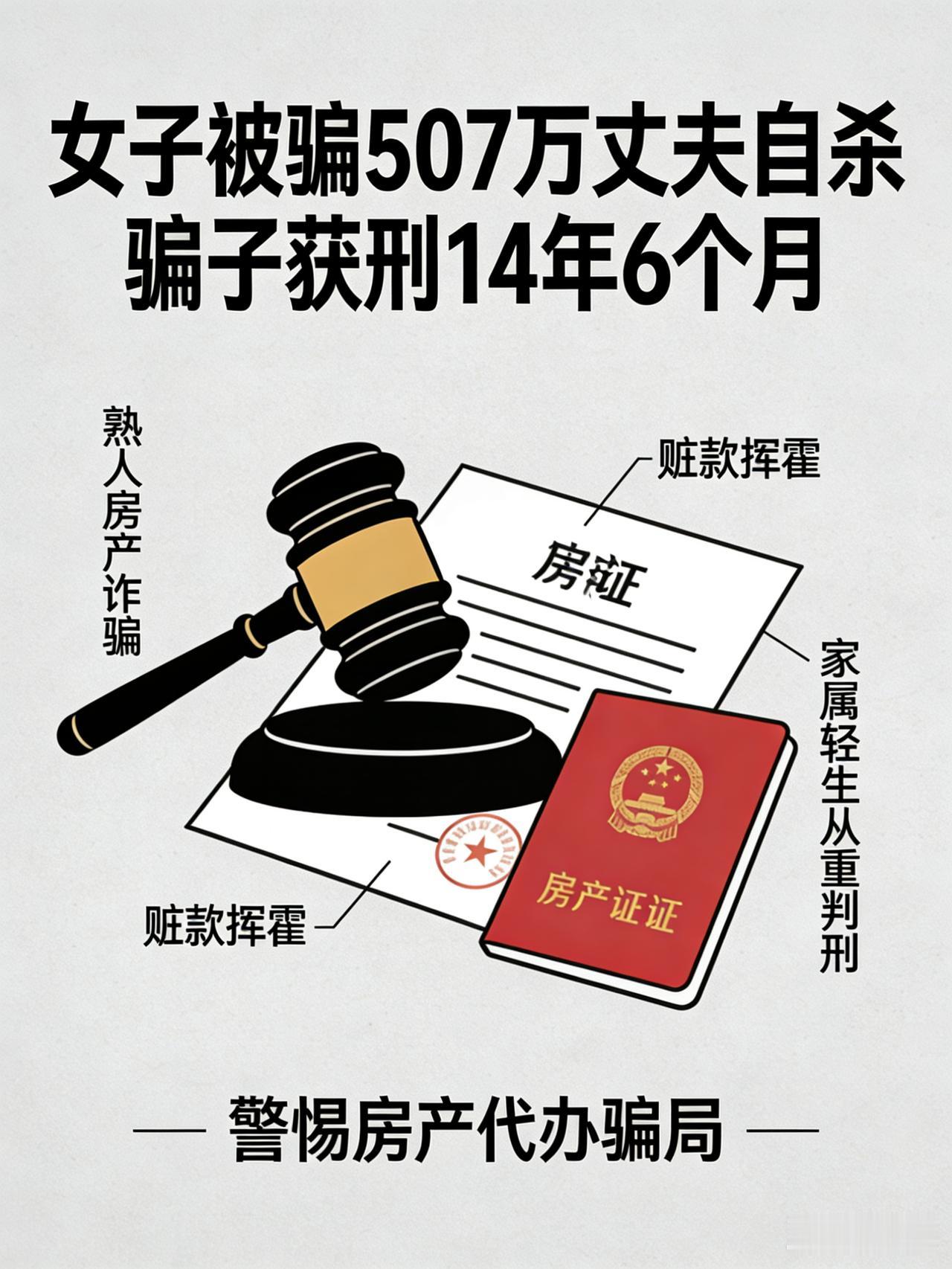 家破人亡！女子遭熟人骗走507万，丈夫绝望自杀，骗子终审获刑14年6个月厦门中
