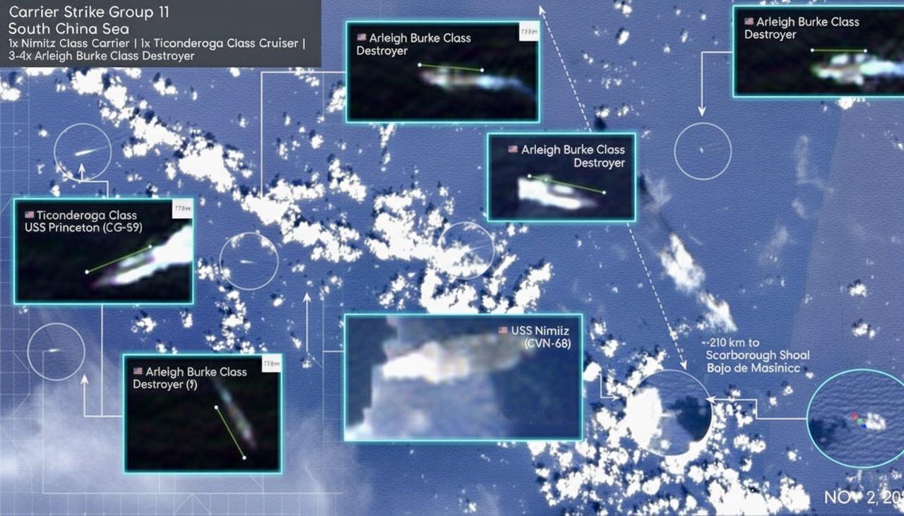 “美国又被打脸了：尼米兹号航母逼近黄岩岛，055率队大胆插入美军舰队！”当地时间