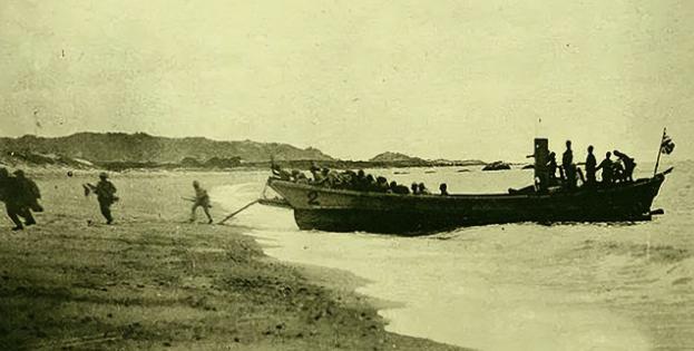 1938年5月10日凌晨3点,日本海军陆战队700多人坐游艇,趁黑偷袭厦门浦口,