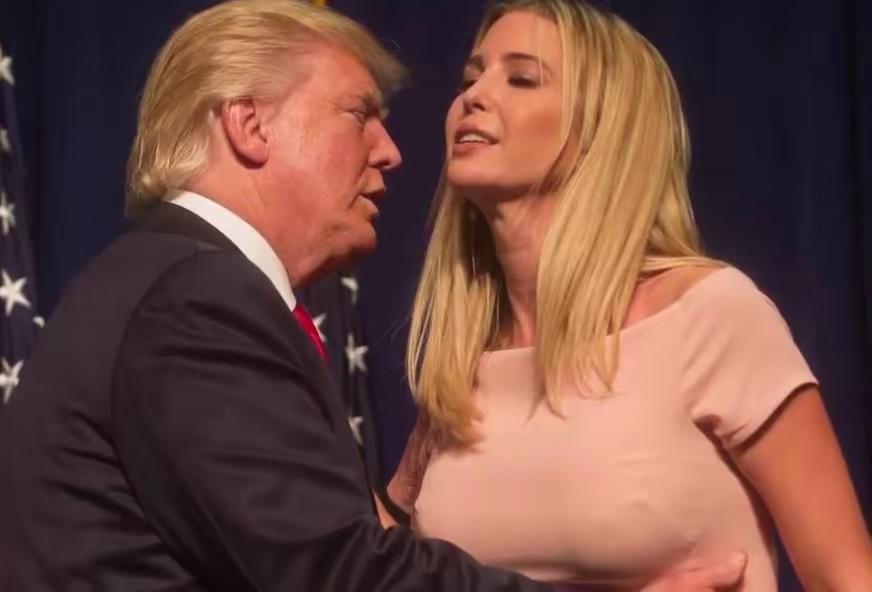特朗普跟他的成年女儿伊万卡，这相片拍的真的是太亲密了。伊万卡十几岁时，特朗普搂的