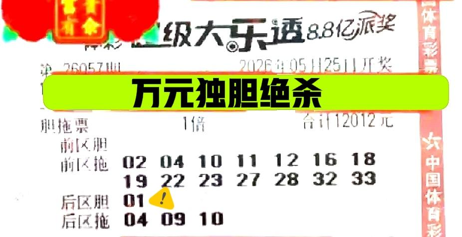 万元独胆绝杀！万元票终于现身，大家等杀号等得好辛苦，现在可以大杀四方了，不用给主