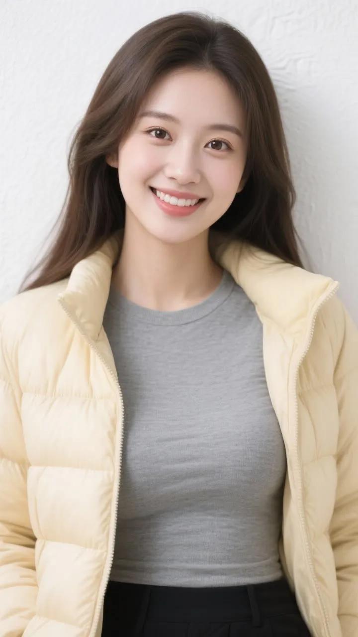 笑颜如花绽，春风满面来。