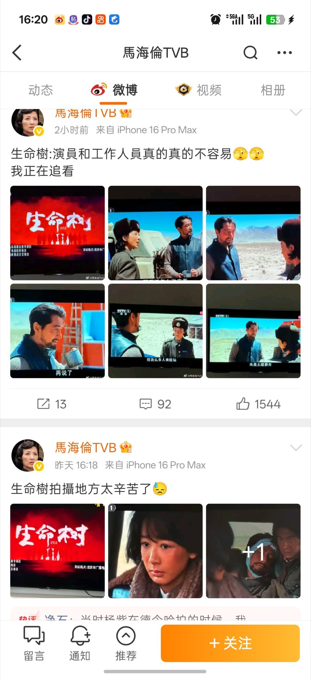 TVB资深演员在实时追杨紫的生命树剧，好剧就是这样能引起共鸣的