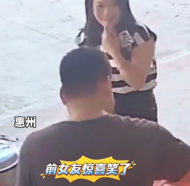 缘分啊！广东惠州，一早餐店老板做生意时，16年未见的前女友突然光临其店铺买肠粉，