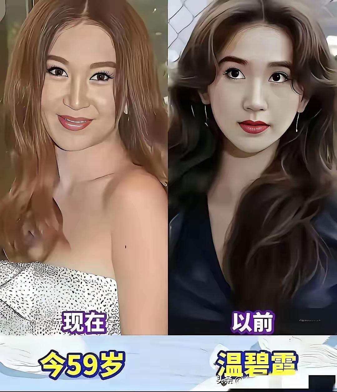 翻看一众老牌女星的今昔对比，不由得感慨岁月的痕迹太过真实。年轻时的她们各有风华，