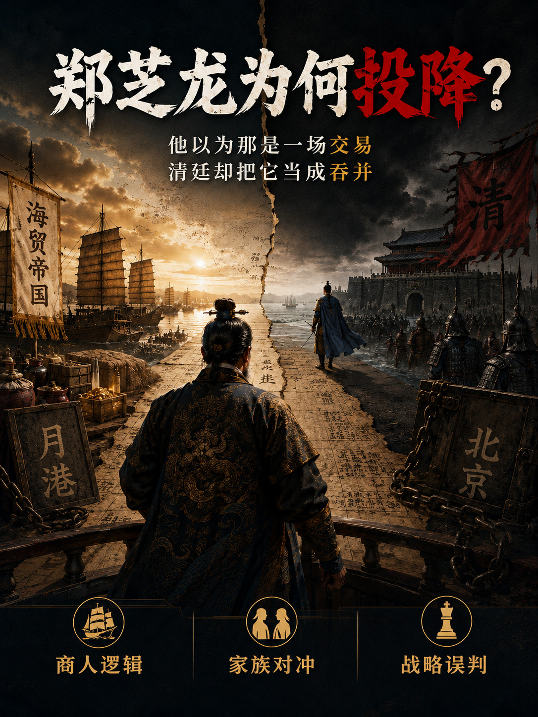 郑芝龙拥有强大海军，为什么要投降清廷？Claude解答如下：一、1646年的局势