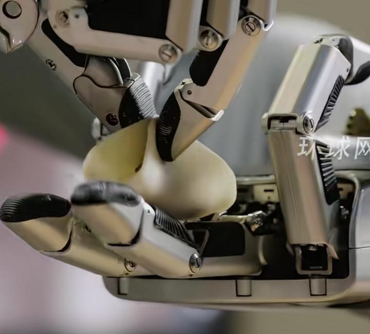 北京台春晚上，机器人包的饺子太漂亮了，饺子皮上还有指纹，它动作流畅，0.8秒精准