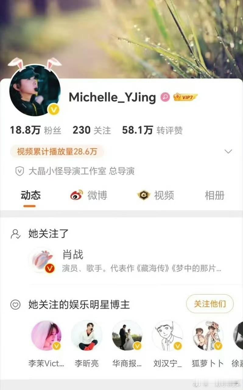 大晶小怪工作室的导演袁晶关注了肖战。这位是演唱会导演[哭哭]肿么办，开始