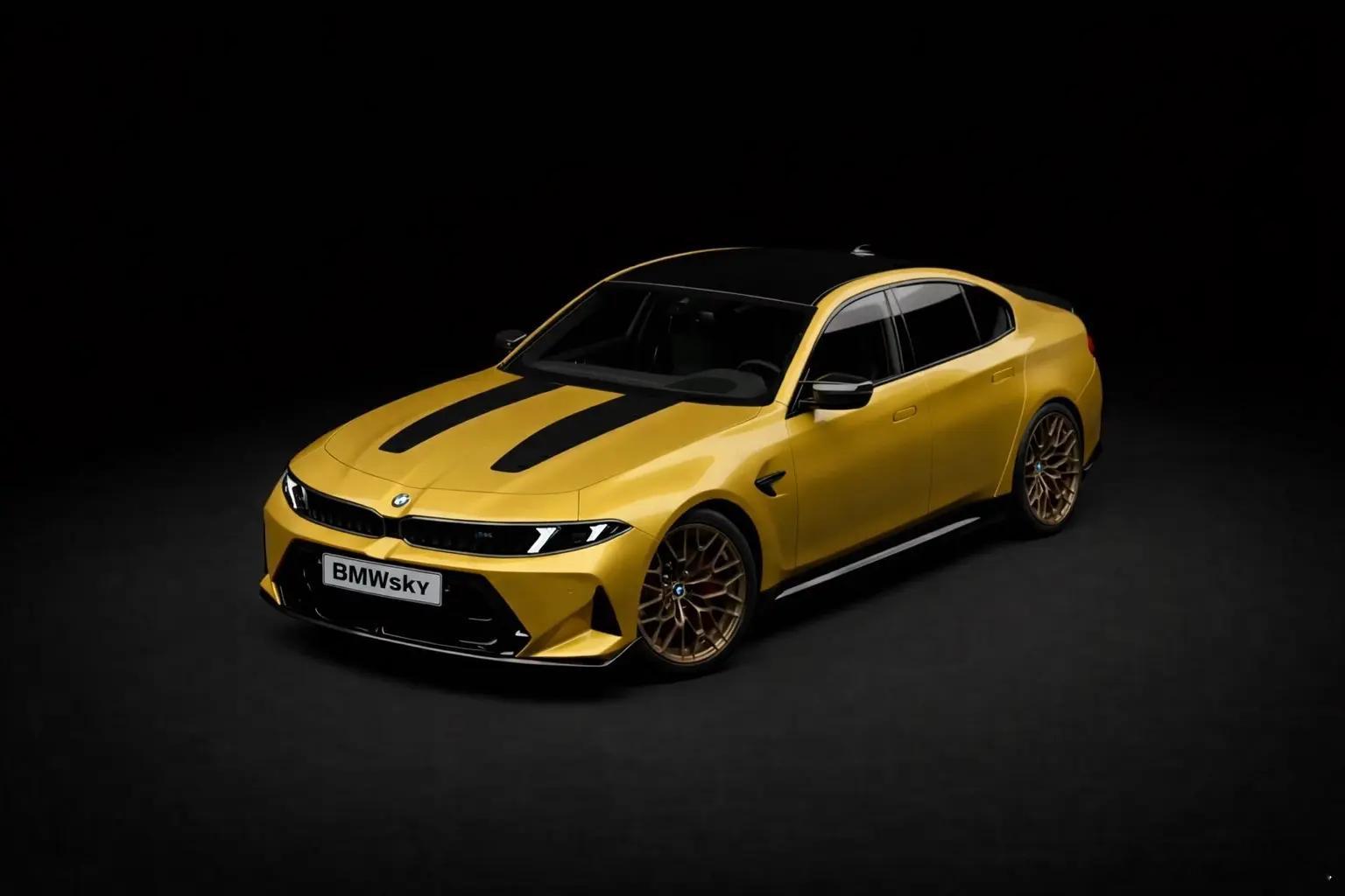 根据谍照和新设计语言渲染的新一代宝马M3，对比现款的大鼻孔，你或许会理解宝马新一