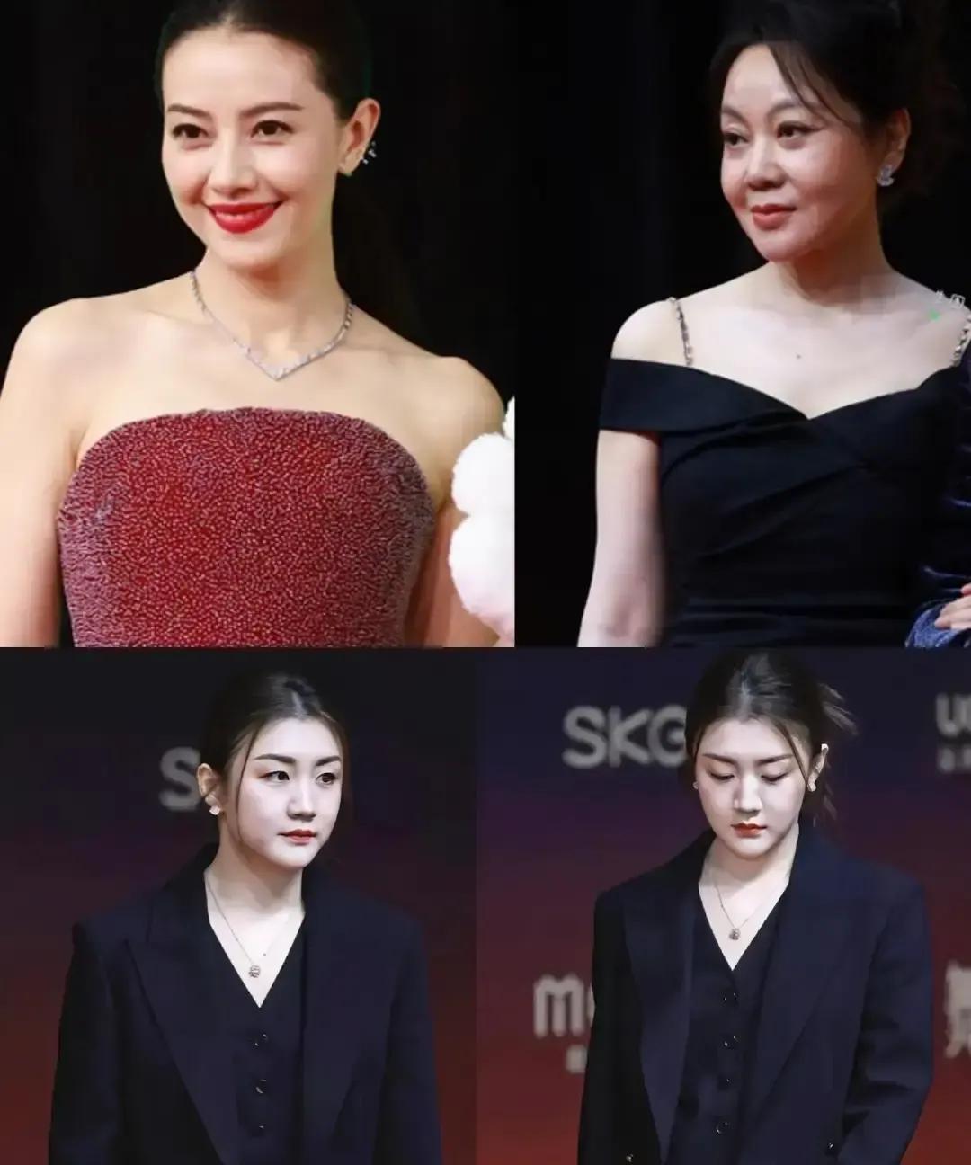 陈梦穿件白裙子就走红毯，头发没做卷，妆也淡得像刚训练完，结果镜头一对准，网友齐喊