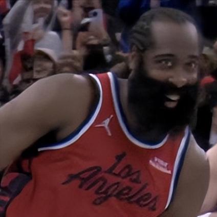 小卡绝杀，哈登的表情又亮了！[捂脸哭]快船最后一攻从后场发球，理论上哈登要去接