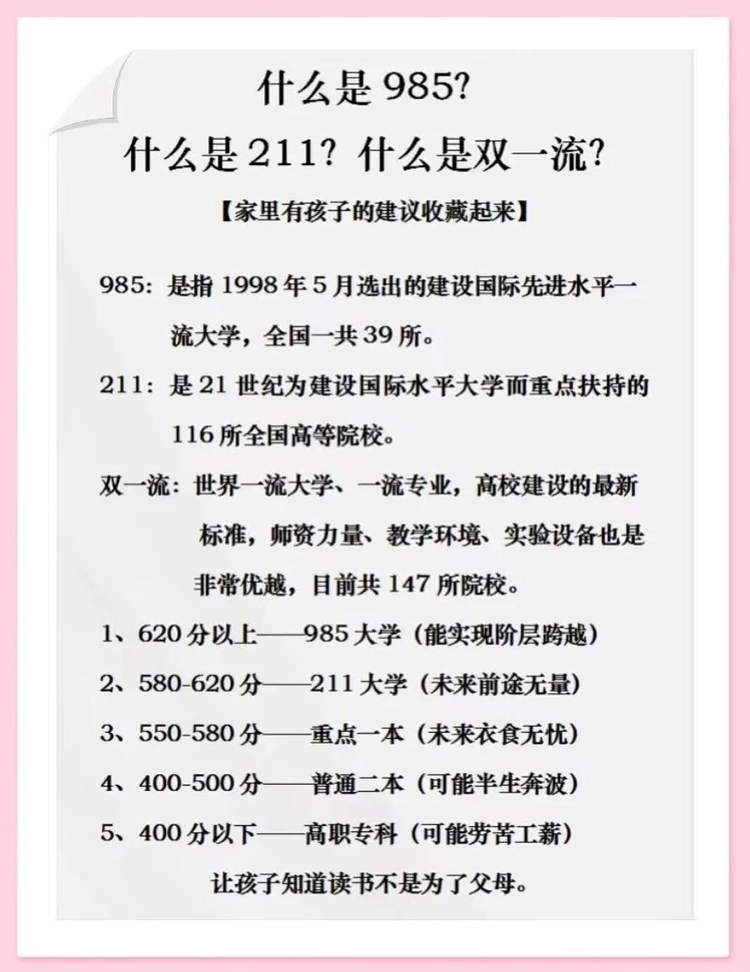 985、211、双一流：高校标签背后的升学与发展门道不少家长和学生对985
