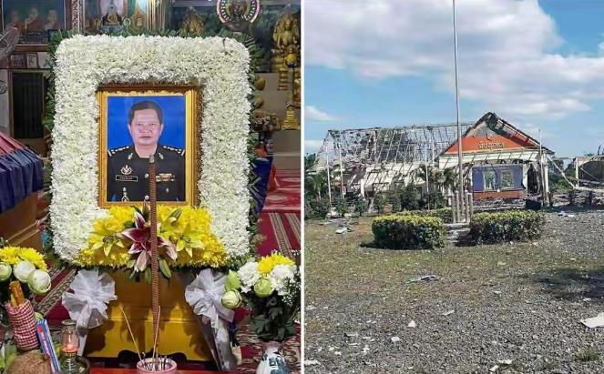 柬泰冲突第四天，柬埔寨“警卫司令部”副司令陈春中将被泰国炮兵一炮毙命！柬埔寨