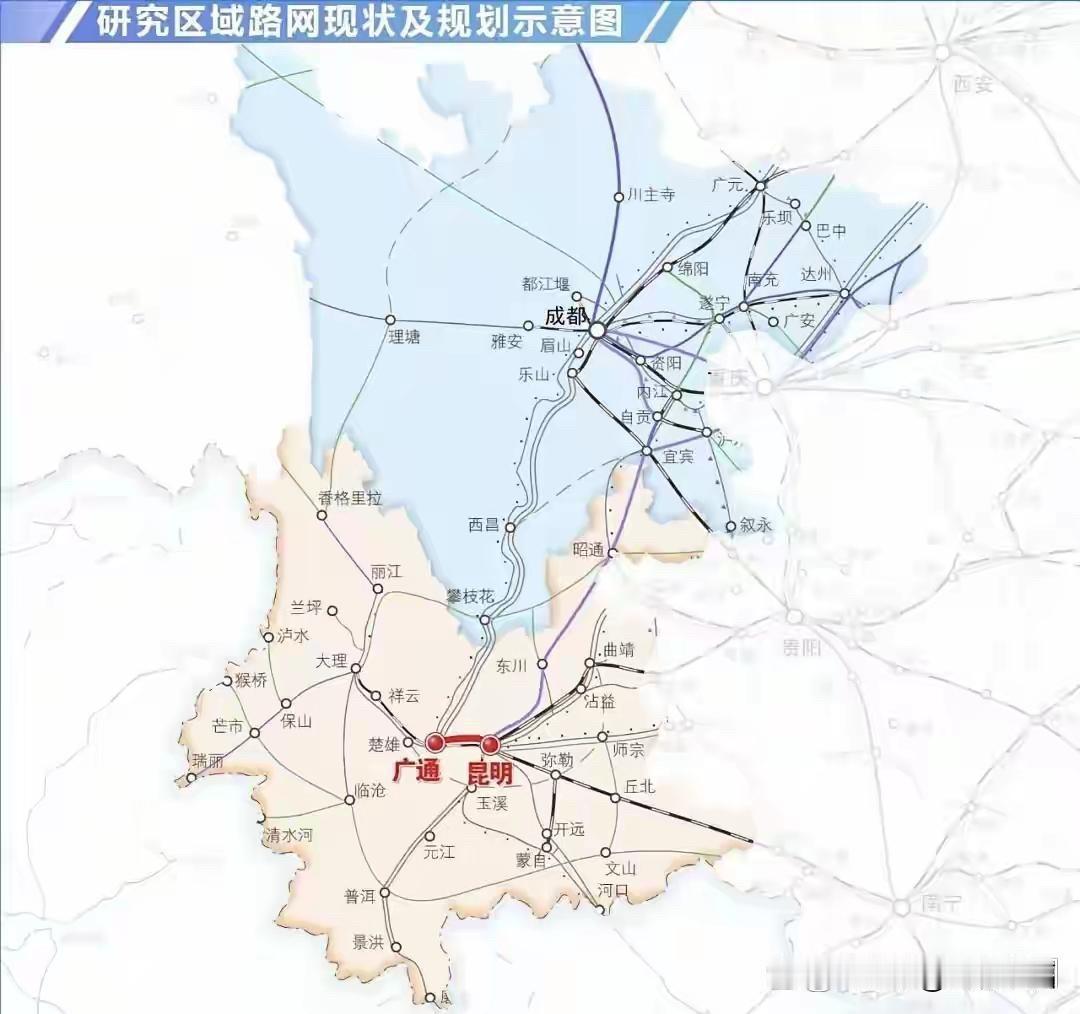 成昆铁路昆广段复线改造获批，将形成客货分离。成昆铁路，建成通车于70年代，线路