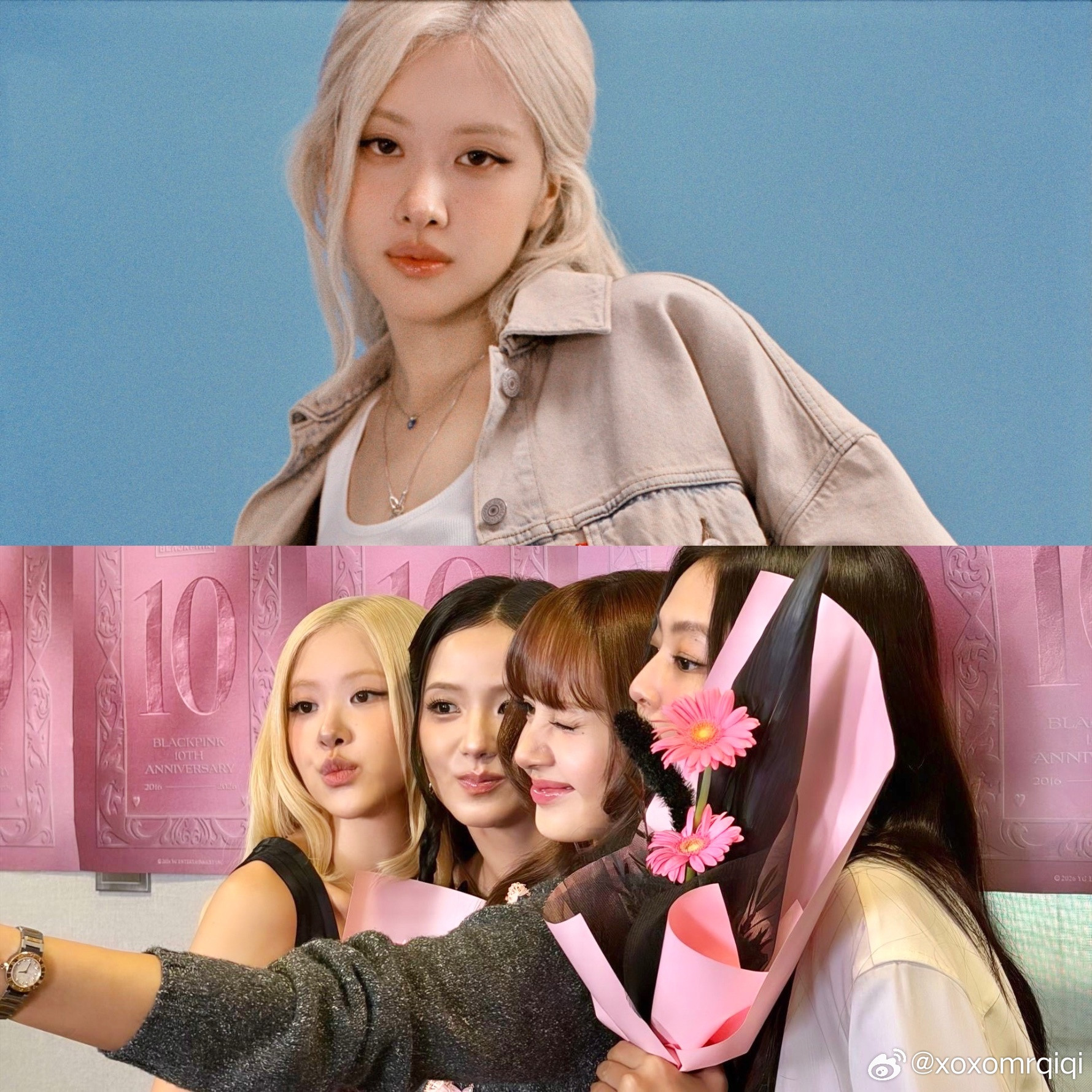 ROSÉ在BLACKPINK十周年之际，在社交平台向全体Blinks发表真
