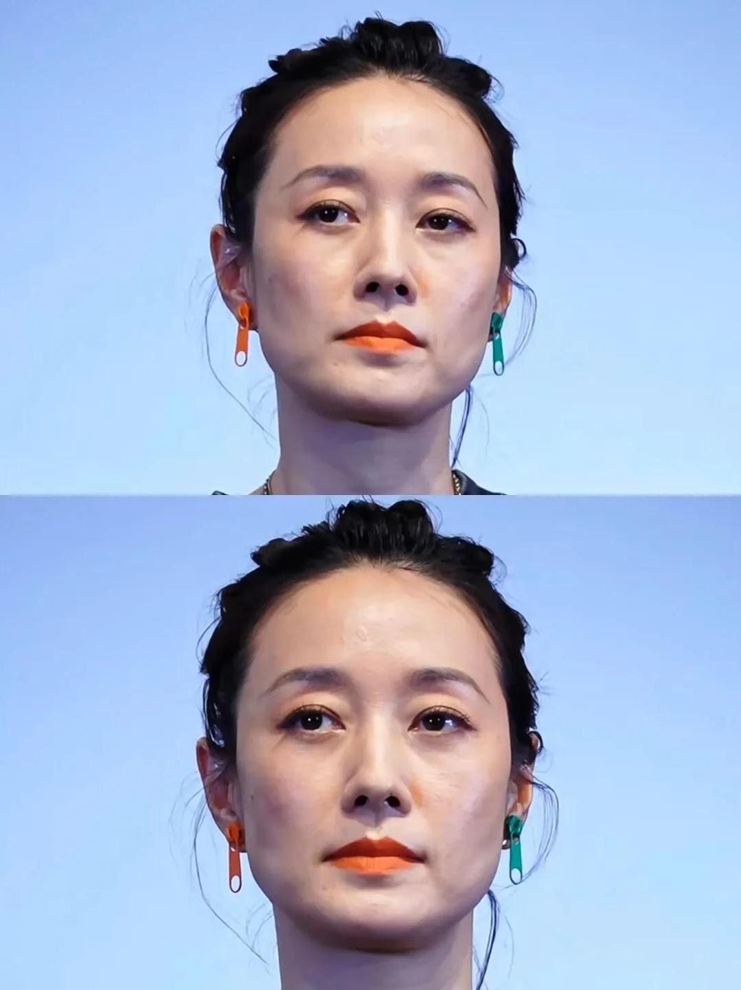 马伊琍49岁这怼脸照也太美了吧！没开美颜没加滤镜，皮肤白得发光，看着又细腻又有