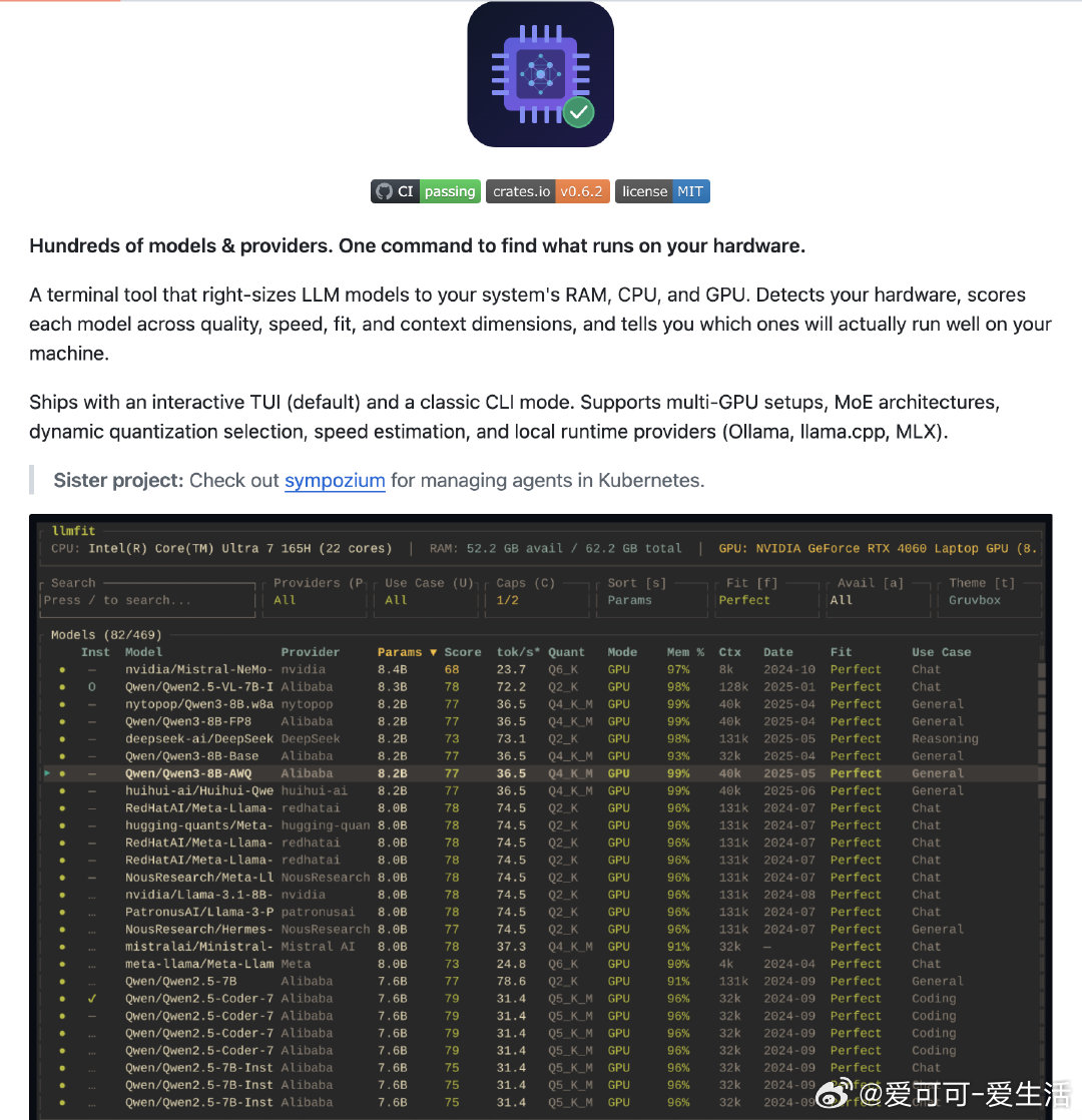 在线使用和部署大语言模型（LLM）经常面临硬件资源限制，不同模型对CPU、RAM