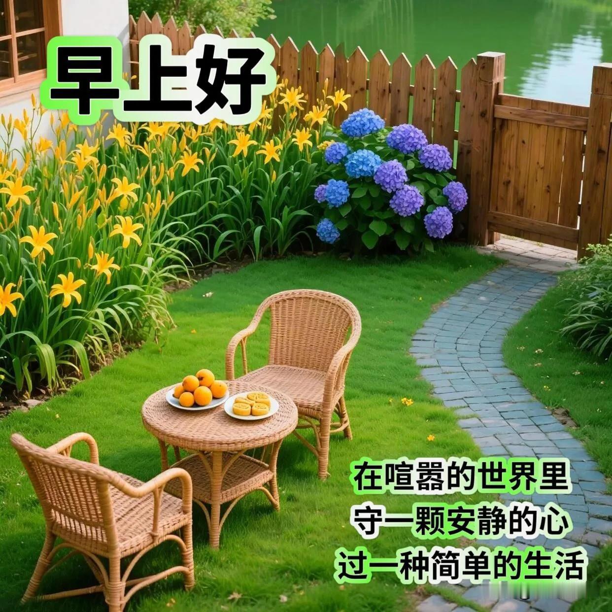 叫醒清晨的不是闹钟，是希望。早安，愿你今天好运满满。