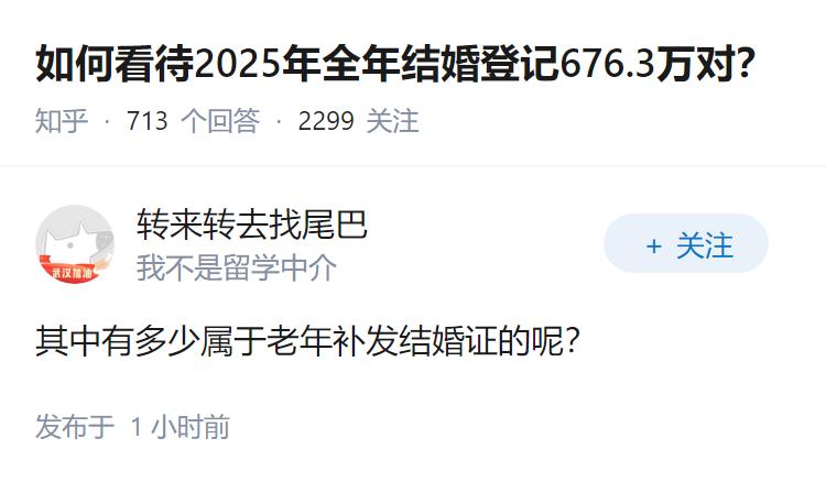 如何看待2025年全年结婚登记676.3万对？
