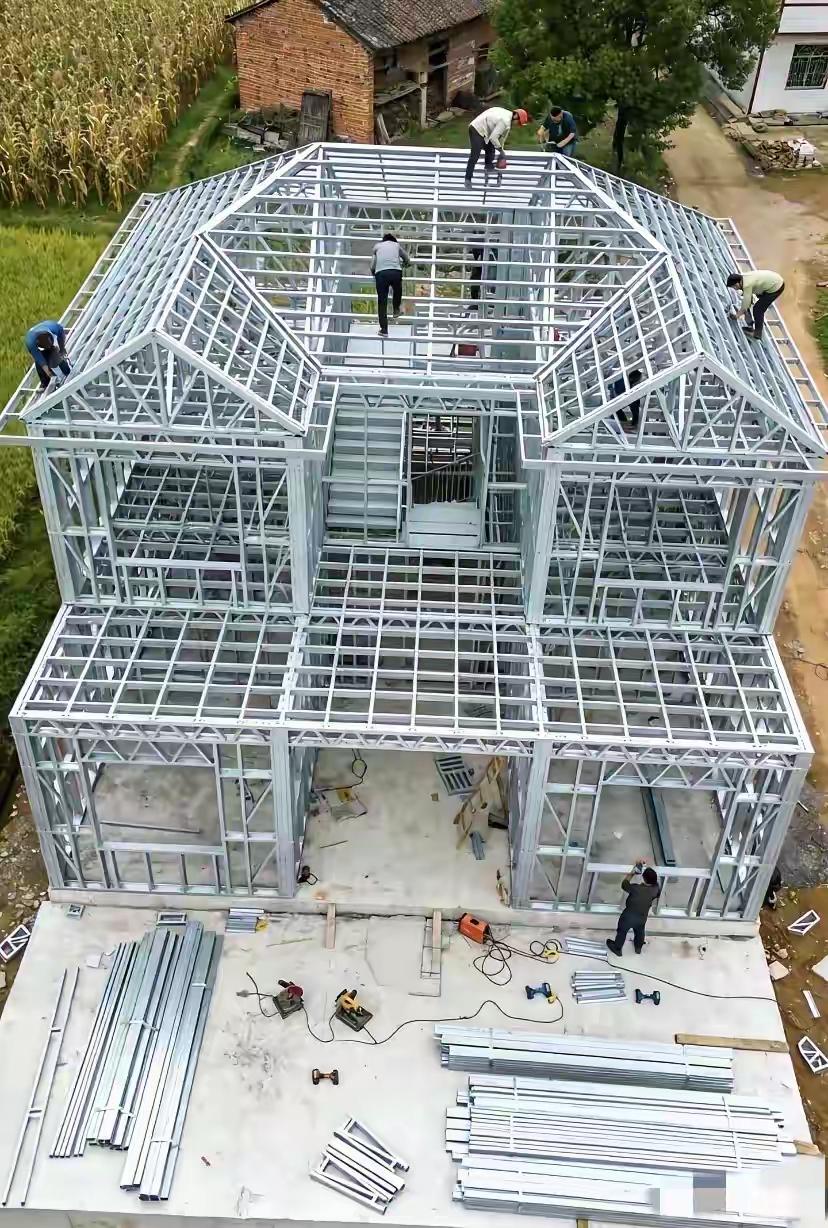 轻钢龙骨别墅，不能重新装修