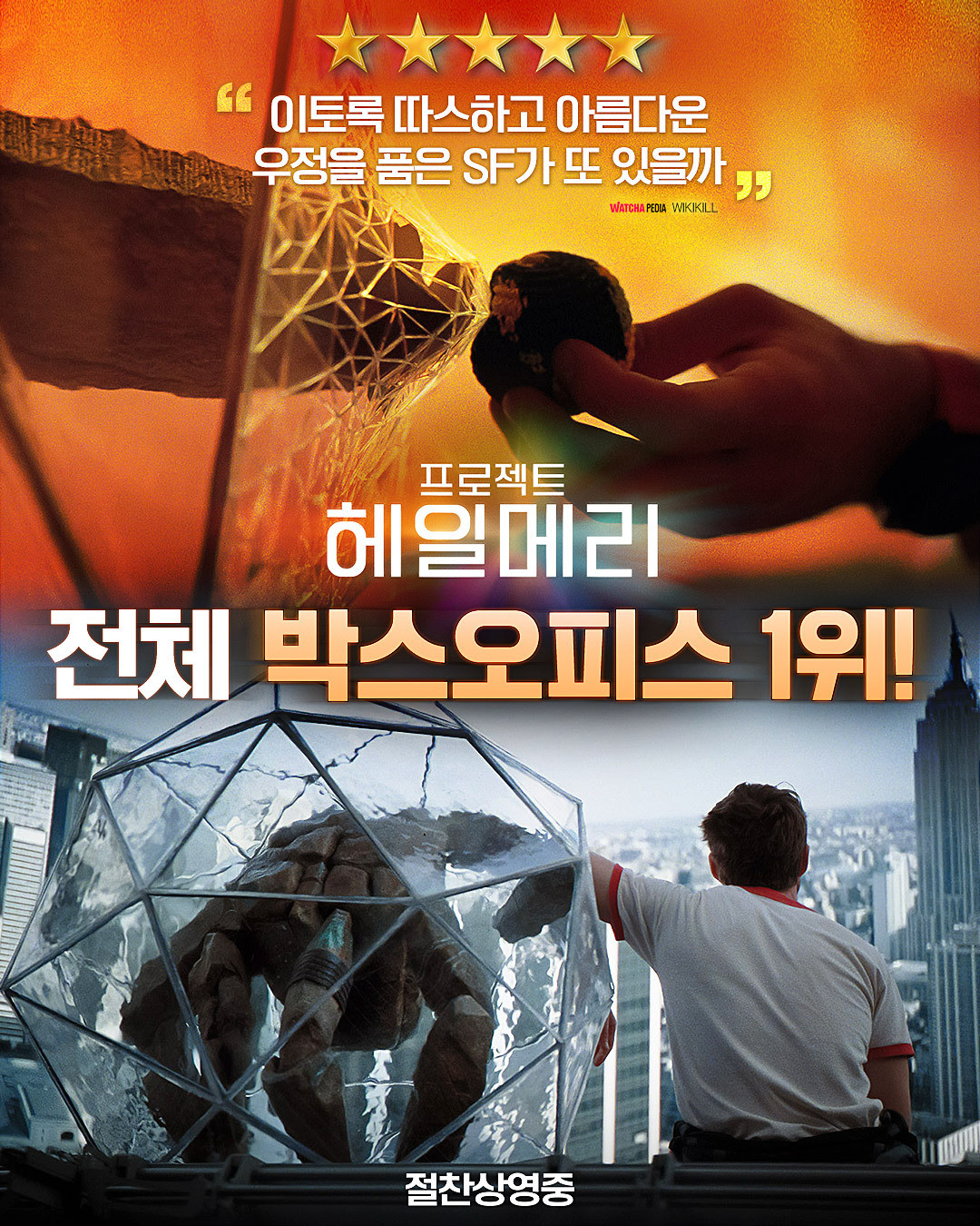 2026年第14周韩国票房：1.《挽救计划》公映第三周终于夺冠，累计观影人次1