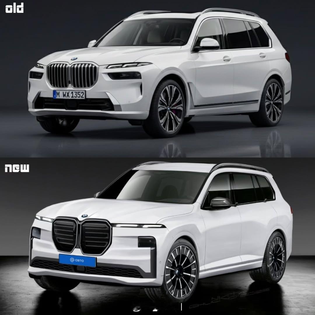 新款&老款宝马X7对比现款&中期改款宝马X7（渲染图）对比，大家更喜欢新还