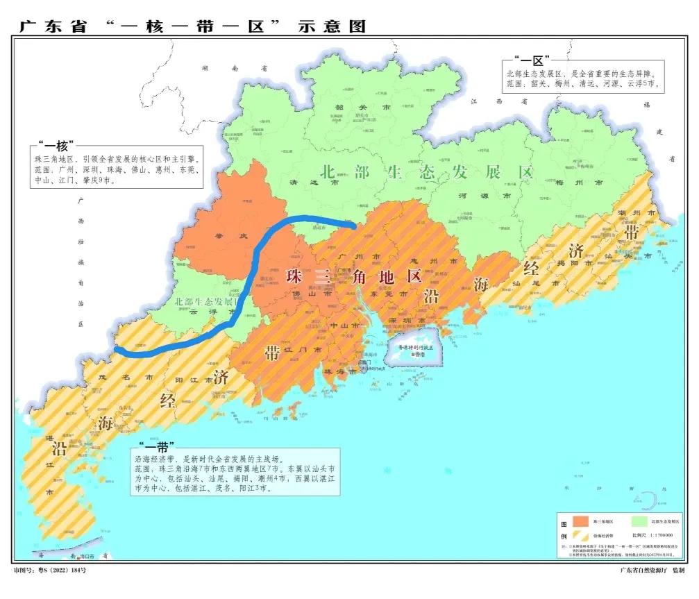 广东省的北部生态发展区划分不合理。目前，被划进北部生态区的有梅州、河源、韶关、清