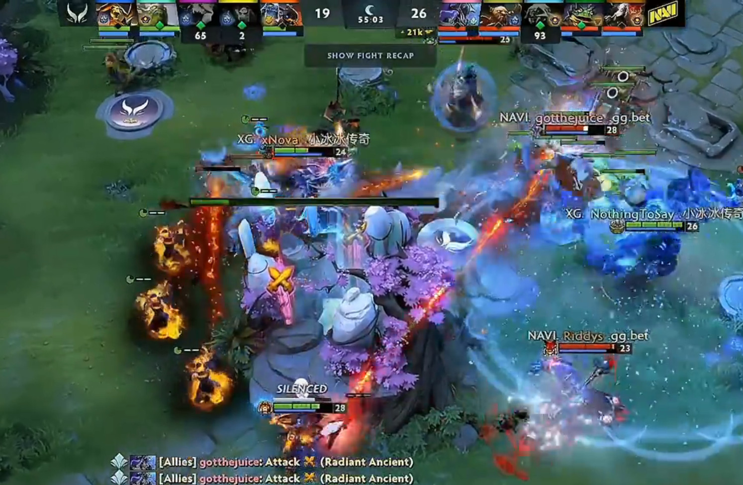 功亏一篑，Ame圣剑小骷髅尝试超级兵翻盘失败，这样XG就以6-5的战绩完成了全部