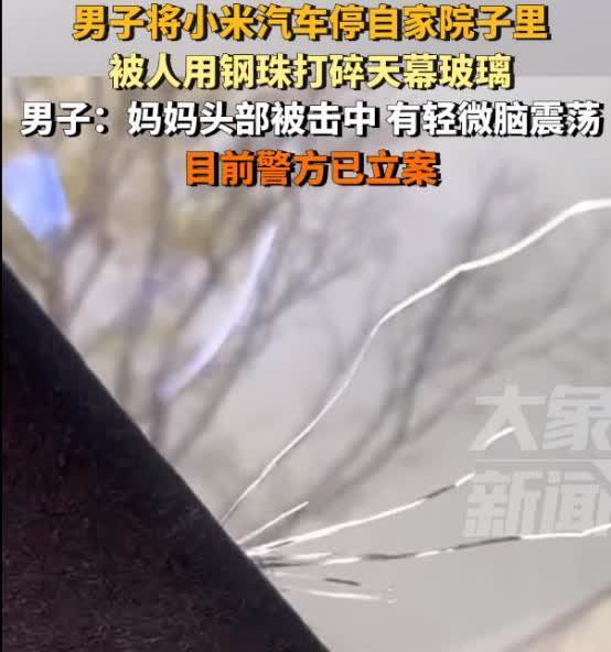 “太恐怖了！”近日，安徽六安，男子驾车回老家上坟，刚把车子停到自家院子里，突然就