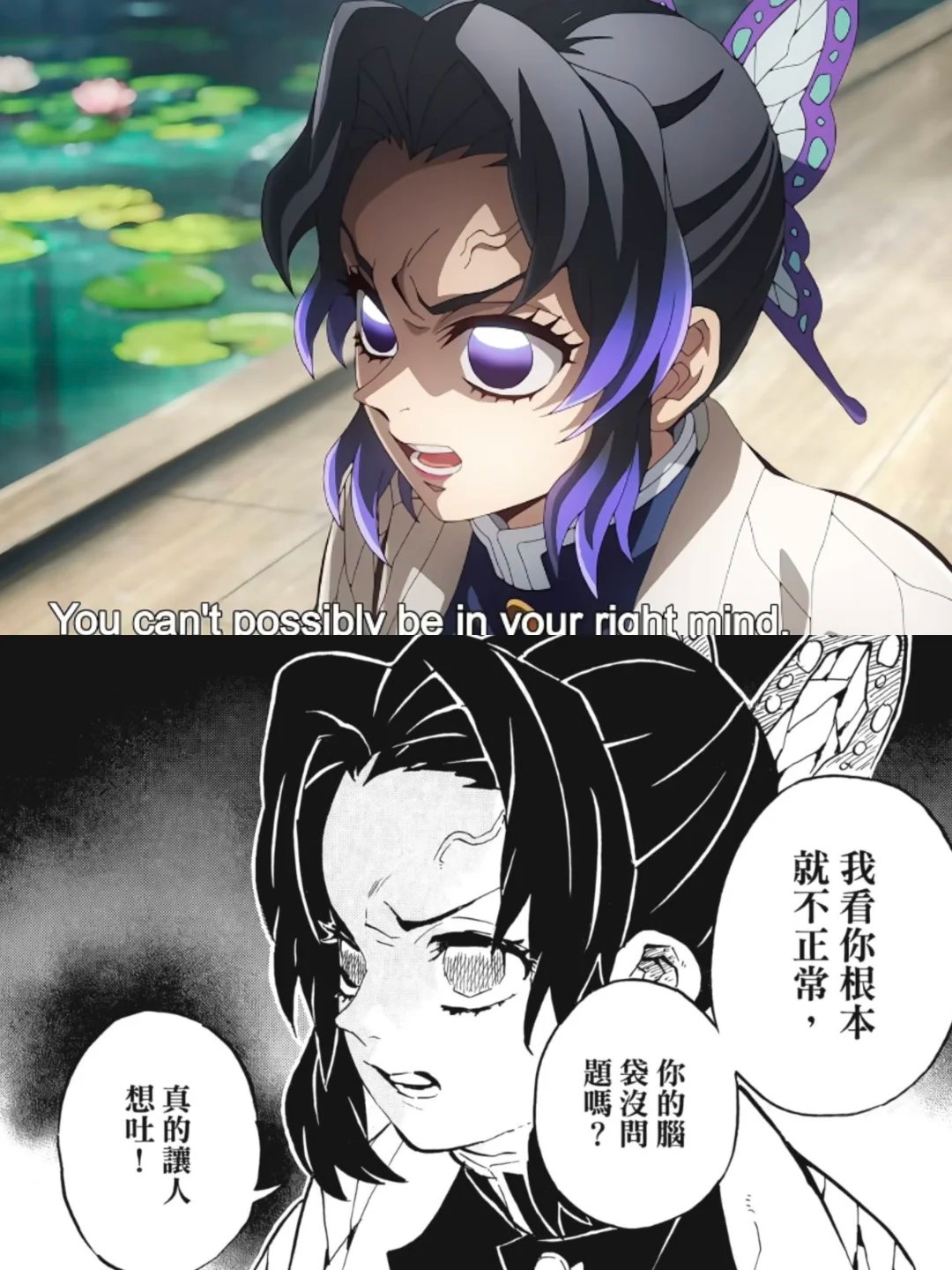 鬼灭之刃蝴蝶忍动画与漫画对比