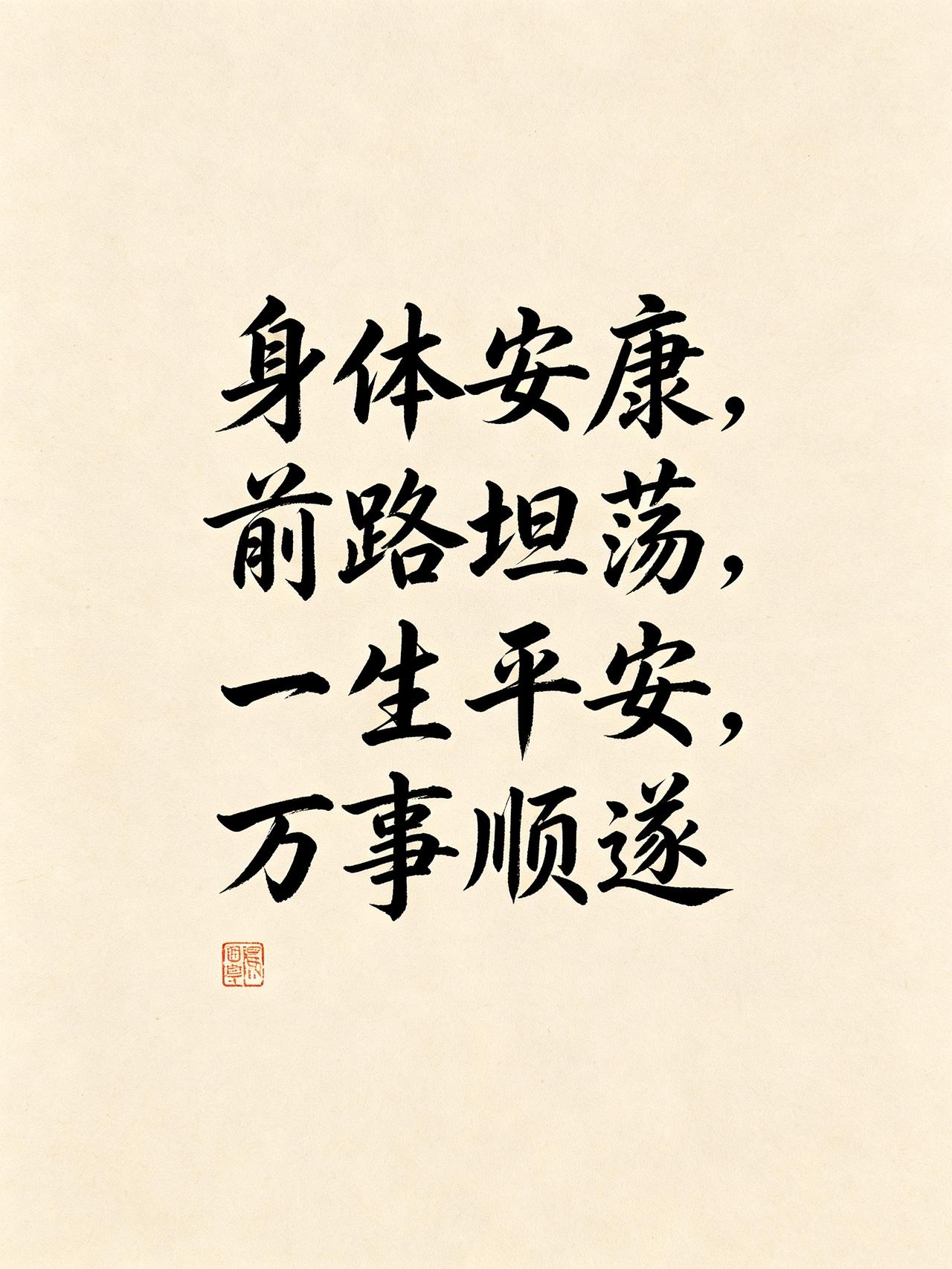 再忙，也要写给孩子这两句：身体安康，前路坦荡。孩子，爸爸妈妈不求你大富大贵