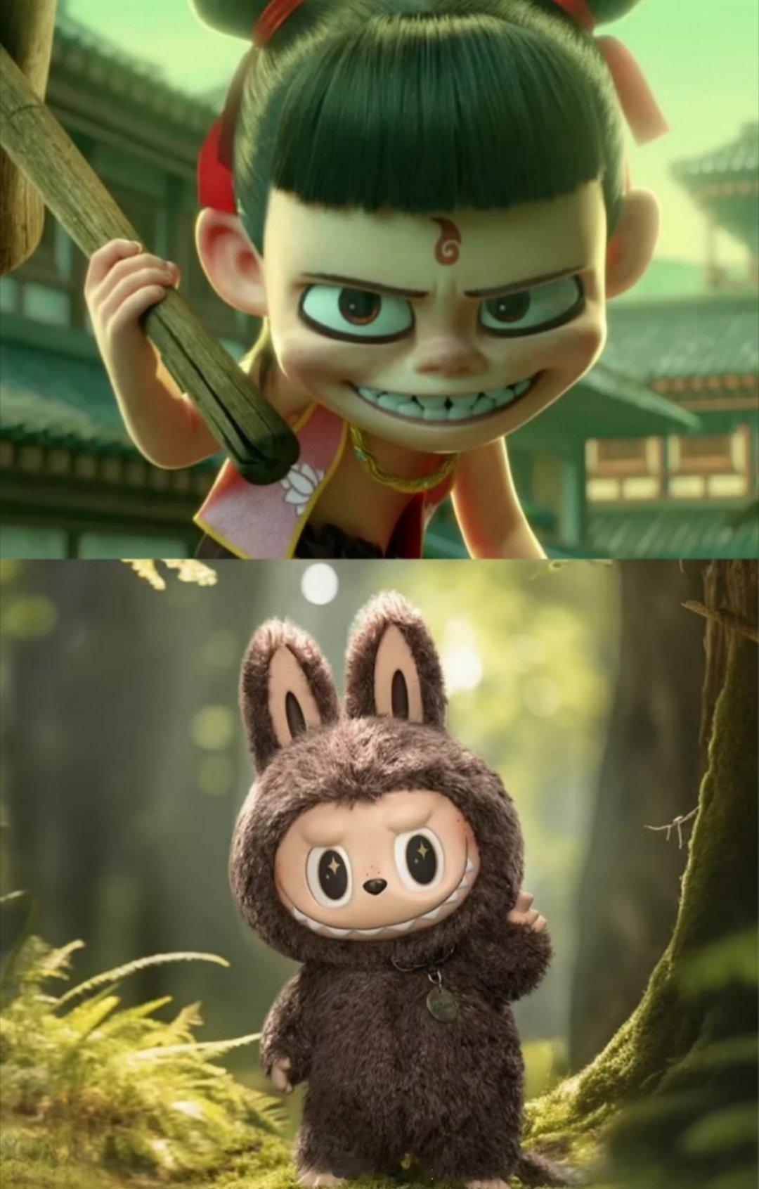 无论是泡泡玛特的labubu，还是哪吒闹海中的魔童，即使再张牙舞爪、浑身毛刺，它