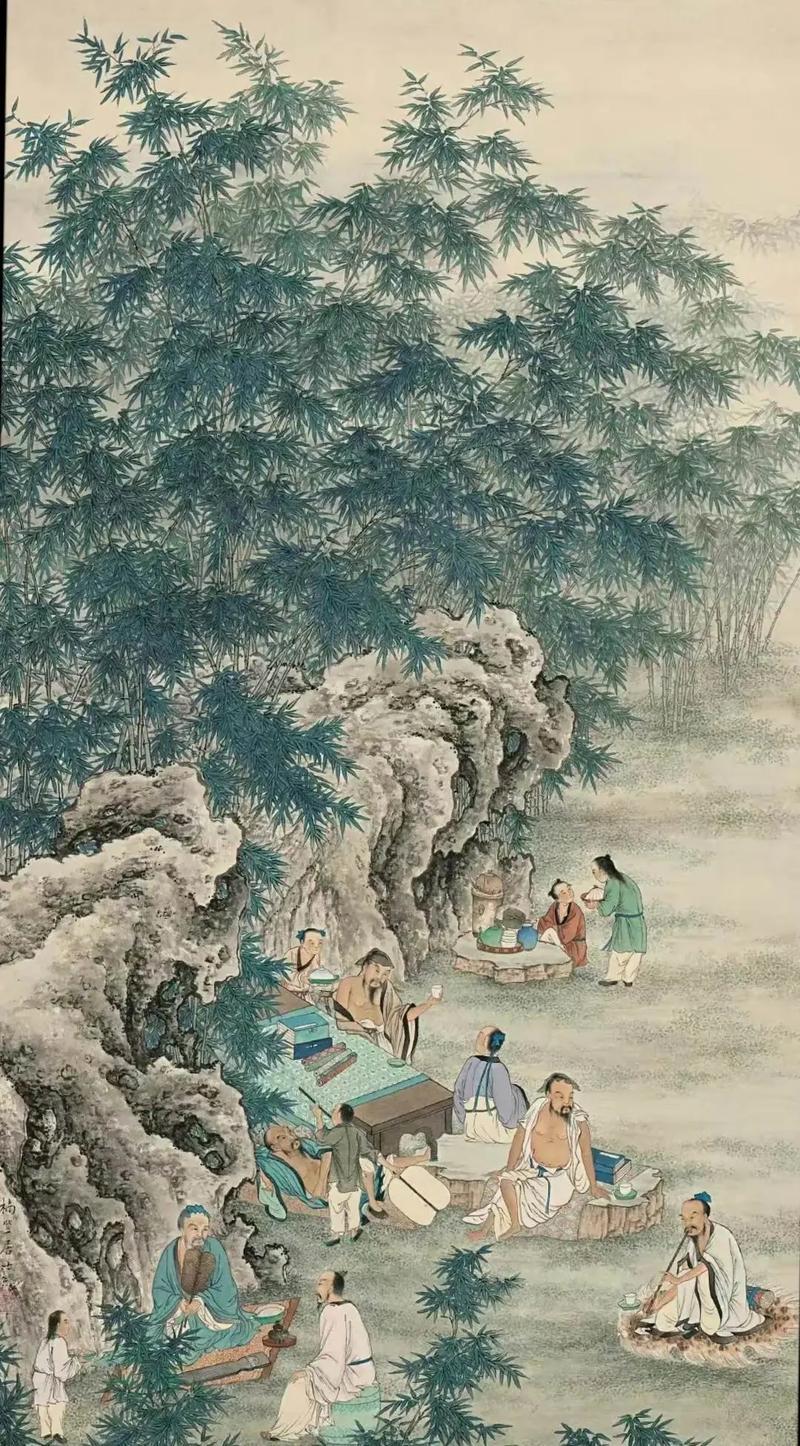 擦屁股的最后一下，并不是你擦干净了，而是它的颜色淡到你能接受了。竹林七贤