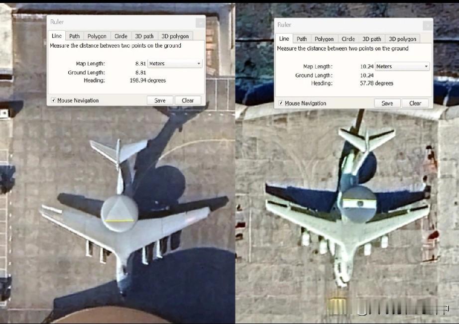 KJ2000的天线阵面长度约8.81，3000的天线阵面长度约10.24米，长了