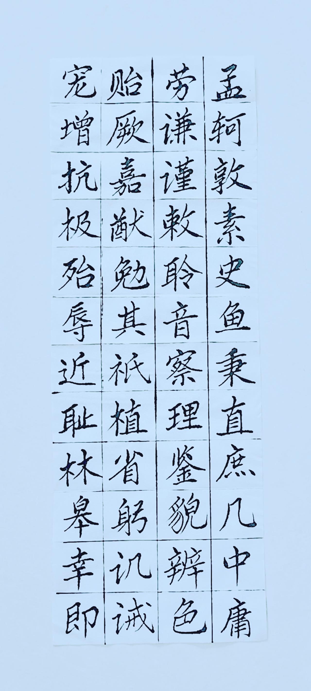 第六十天《千字文》（15）正楷毛笔练习